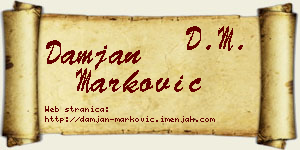 Damjan Marković vizit kartica